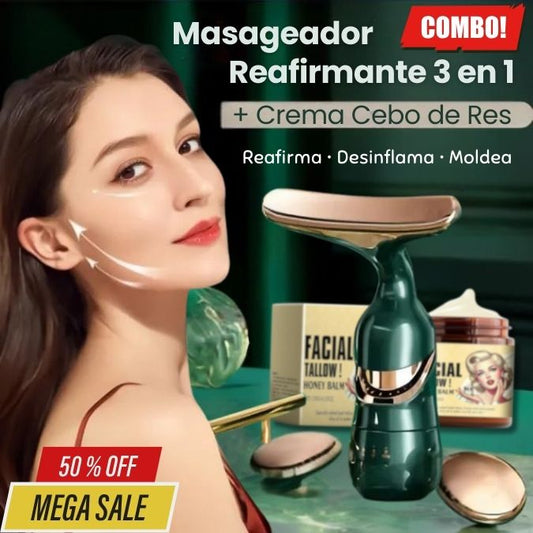 🌿 Combo Facial Tallow + Masajeador Reafirmante