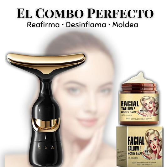 🌿 Combo Facial Tallow + Masajeador Reafirmante